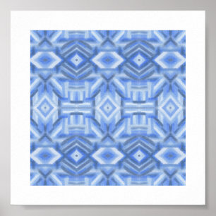 Poster Arte Pastel Macio Abstrato Azul Staccato