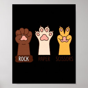 Poster Arte Patas de Cachorro Irônicas Rock Paper