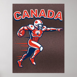 Poster Arte Patriótica Dinâmica do Futebol da Equipe Cana