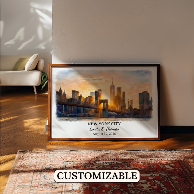 Poster Arte Personalizada de Parede da Cidade de Nova Yor (Criador carregado)