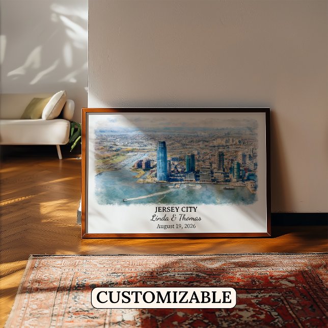 Poster Arte Personalizada de Parede de Jersey City, Poste (Criador carregado)