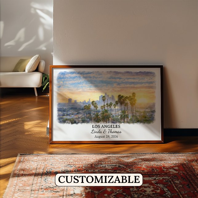 Poster Arte Personalizada de Parede de Los Angeles, Poste (Criador carregado)