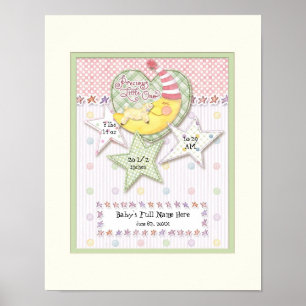 Póster Arte personalizada do berçário da parede do nome