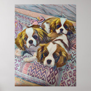 Poster Arte Personalizada do Rei Cavalier Charles Spaniel
