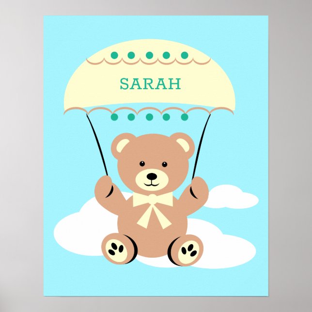 Poster Arte personalizada para parede de berçário (Frente)