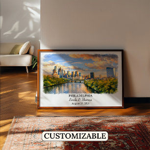 Poster Arte Personalizada para Parede de Filadélfia, Cart