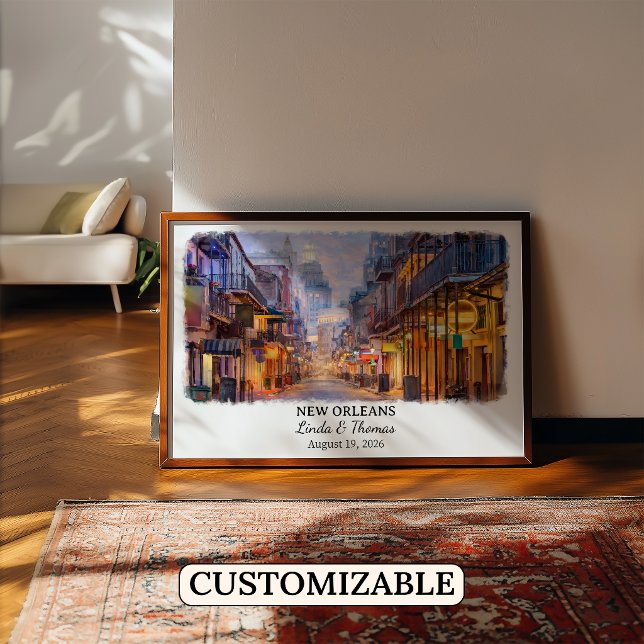 Poster Arte Personalizada para Parede de Nova Orleans, Ca (Criador carregado)
