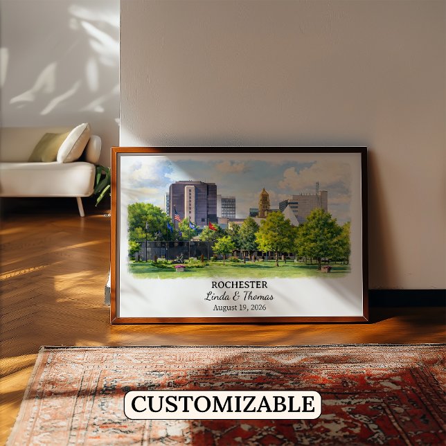 Poster Arte Personalizada para Parede de Rochester, Carta (Criador carregado)