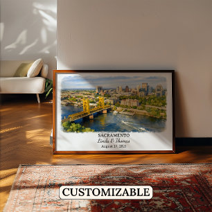 Poster Arte Personalizada para Parede de Sacramento, Cart