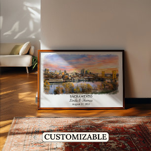 Poster Arte Personalizada para Parede de Sacramento, Cart