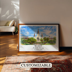 Poster Arte Personalizada para Parede de St. Louis, Carta