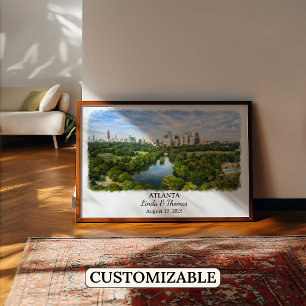 Poster Arte Personalizada para Paredes de Atlanta, Cartaz