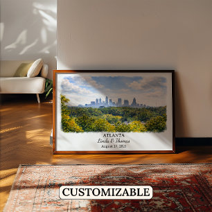 Poster Arte Personalizada para Paredes de Atlanta, Cartaz