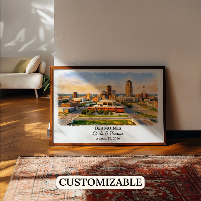 Poster Arte Personalizada para Paredes de Des Moines, Car (Criador carregado)