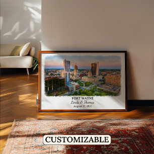 Poster Arte Personalizada para Paredes de Fort Wayne, Car