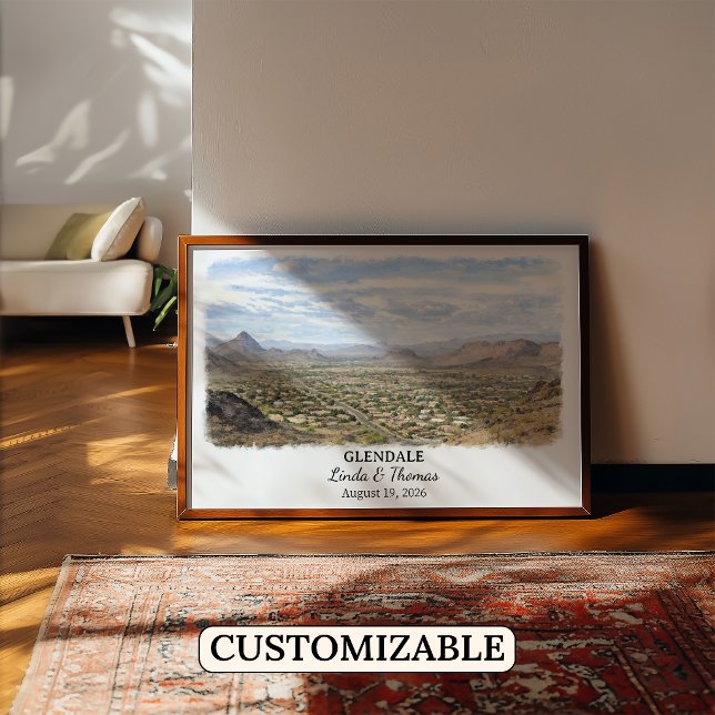 Poster Arte Personalizada para Paredes de Glendale, Decor (Criador carregado)