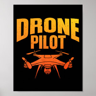 Poster Arte Piloto Drone Para Homens Mulheres Drones Entu