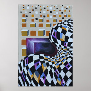 Póster Arte Pintada Contemporânea De Minimalismo