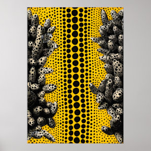 Poster arte pintura Yayoi Kusama