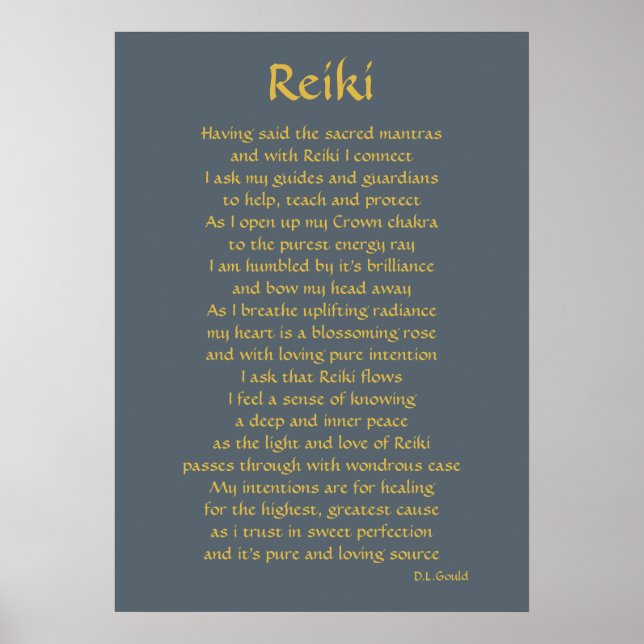 Poster Arte poema 'Conexão Reiki' (Frente)