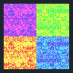 Póster Arte pop da bolha<br><div class="desc">padrão de enrolamento da bolha de pop art em cores arco-íris</div>