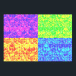 Póster Arte pop da bolha<br><div class="desc">padrão de enrolamento da bolha de pop art em cores arco-íris</div>