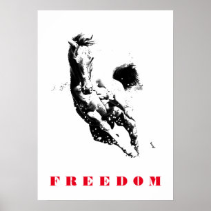 Póster Arte Pop da Liberdade Motivacional Cavalo Branco N