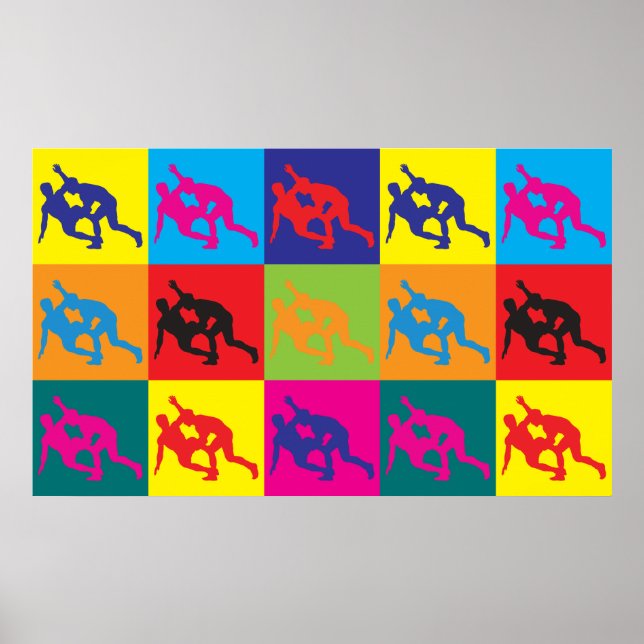Póster Arte Pop de Luta Livre (Frente)