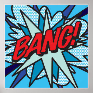 Poster Arte Pop de Quadrinhos BANG