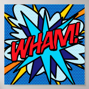 Poster Arte Pop de Quadrinhos WHAM