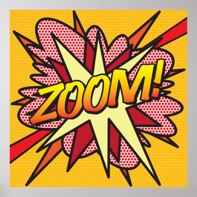 Póster Arte Pop de Quadrinhos ZOOM (Frente)