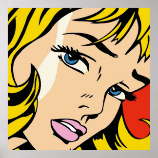 Poster Arte pop de Roy Lichtenst vetorizada e retrabalhad