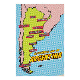 Póster Arte Pop Ilustrado Argentina