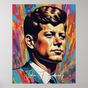 Poster Arte Pop Jack JFK John F. Kennedy