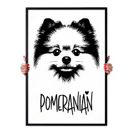 Poster Arte Pop Pomerânia Preto e Branco Estética Chic