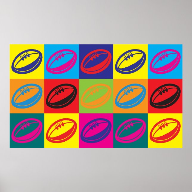 Poster Arte Pop Rugby (Frente)