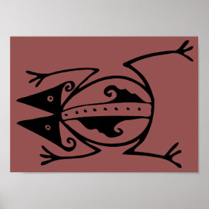 Póster Arte popular antiga de Argentina da arte tribal do