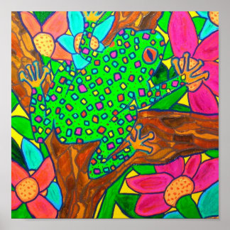 Poster Arte Popular Tropical de Florestas Tropicais de Sa