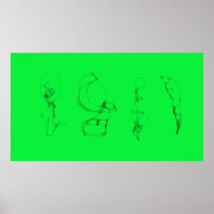 Poster Arte Potpourri Desenho Minimalista Verde