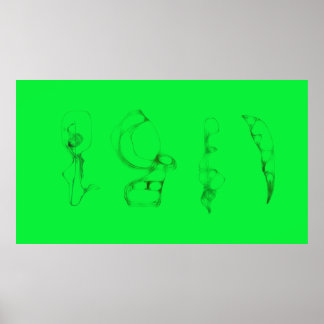 Poster Arte Potpourri Desenho Minimalista Verde