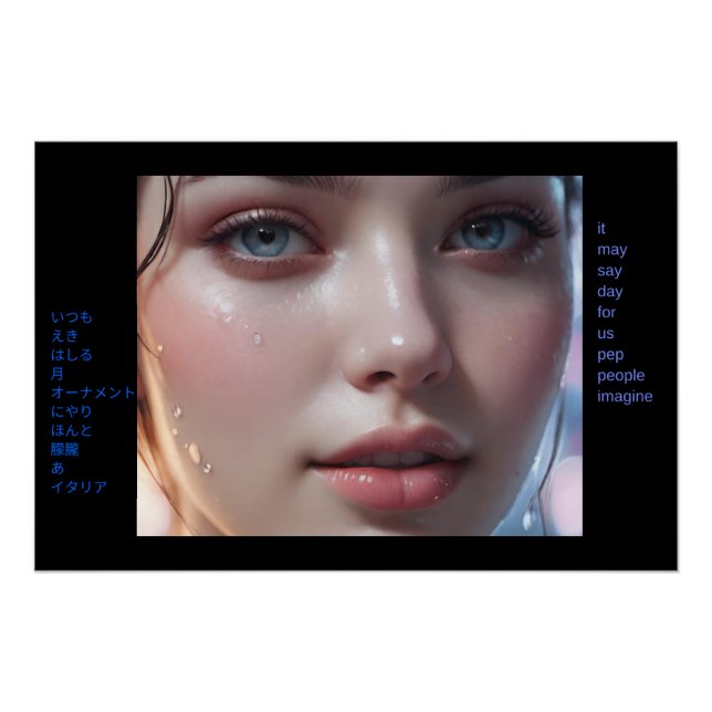 Póster Arte Potpourri Menina e Poema (Frente)