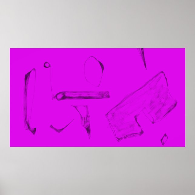 Poster Arte Potpourri  Minimalismo Abstrato Rosa (Frente)