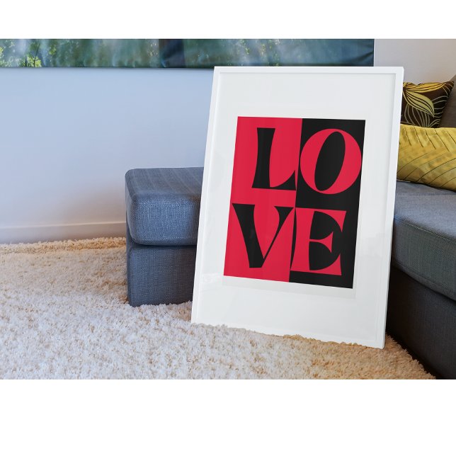 Poster Arte Preto Monocromático do Amor Moderno Elegante  (Criador carregado)