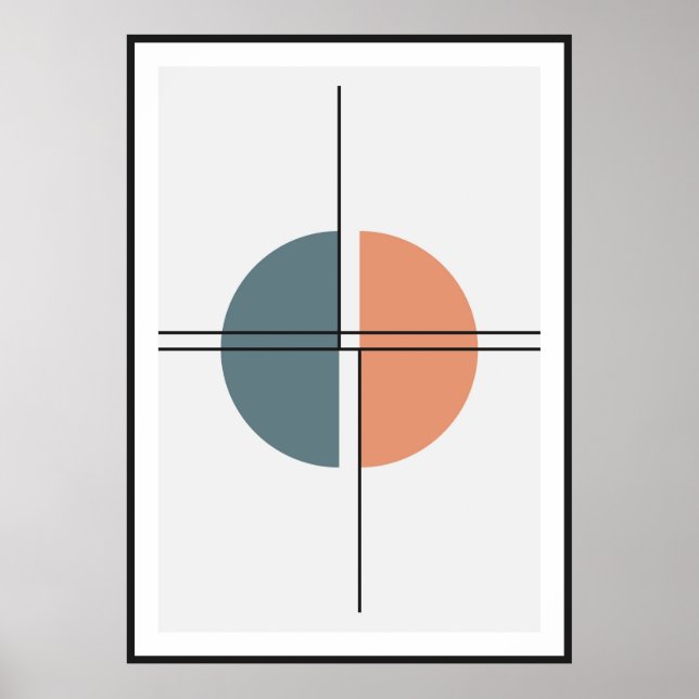 Poster Arte primitiva dos semicírculos (Frente)