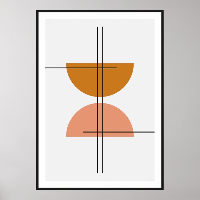 Poster Arte primitiva dos semicírculos (Frente)