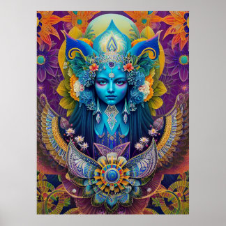 Poster Arte psicodélica, trabalho de arte DMT, paisagem s