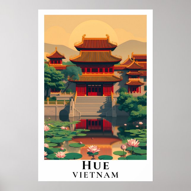 Poster Arte Retro de Viagem Imperial da Cidade Antiga do  (Frente)