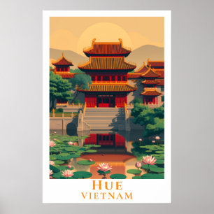 Poster Arte Retro de Viagem Imperial da Cidade Antiga do