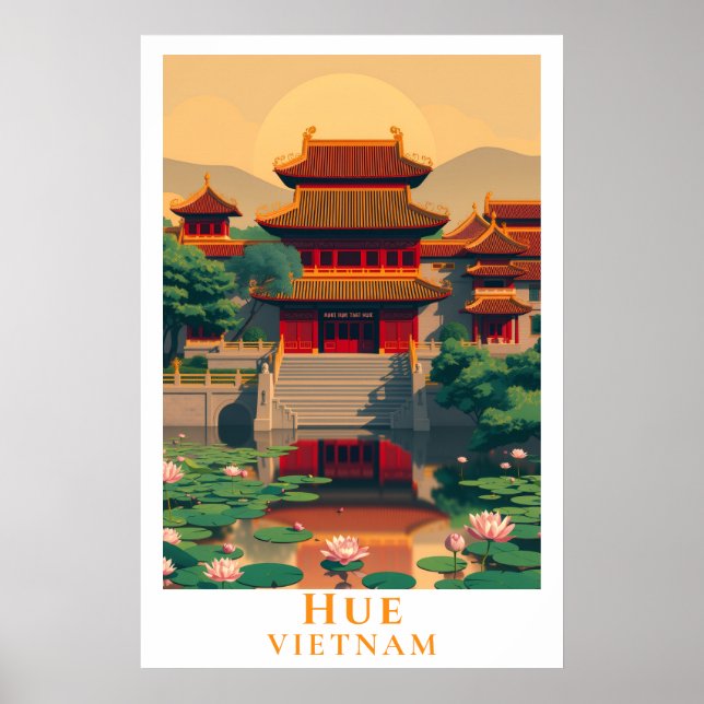 Poster Arte Retro de Viagem Imperial da Cidade Antiga do  (Frente)