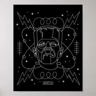 Poster Arte Retro Gótico Linear